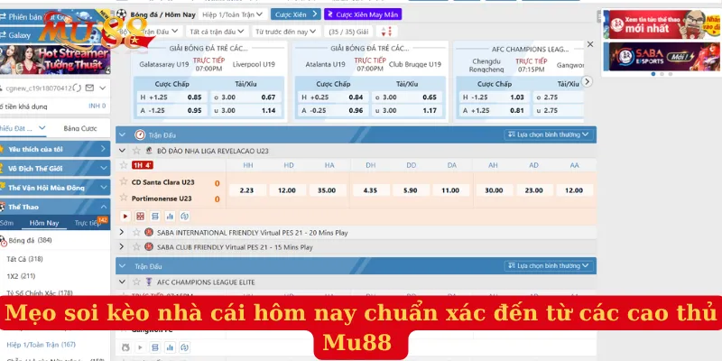 Mẹo soi kèo nhà cái hôm nay chuẩn xác đến từ các cao thủ Mu88 