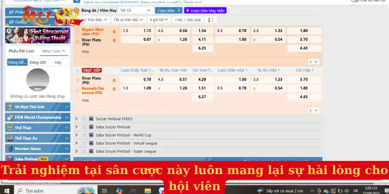 Trải nghiệm tại sân cược này luôn mang lại sự hài lòng cho hội viên